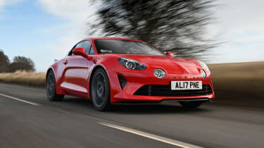 Alpine A110 S, вид спереди в движении
